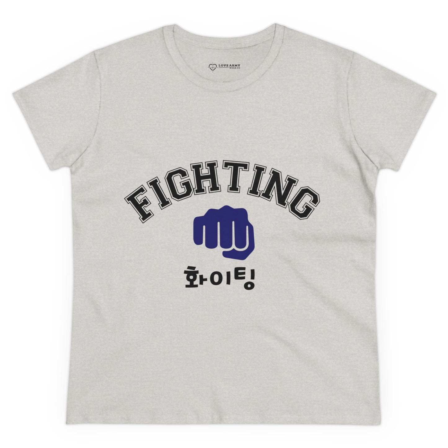 Fighting "Hwaiting" 👊 "화이팅" Tee - Ash