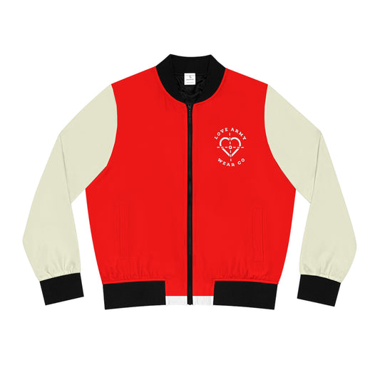 Varsity "Fighting" Bomber Jacket - Red