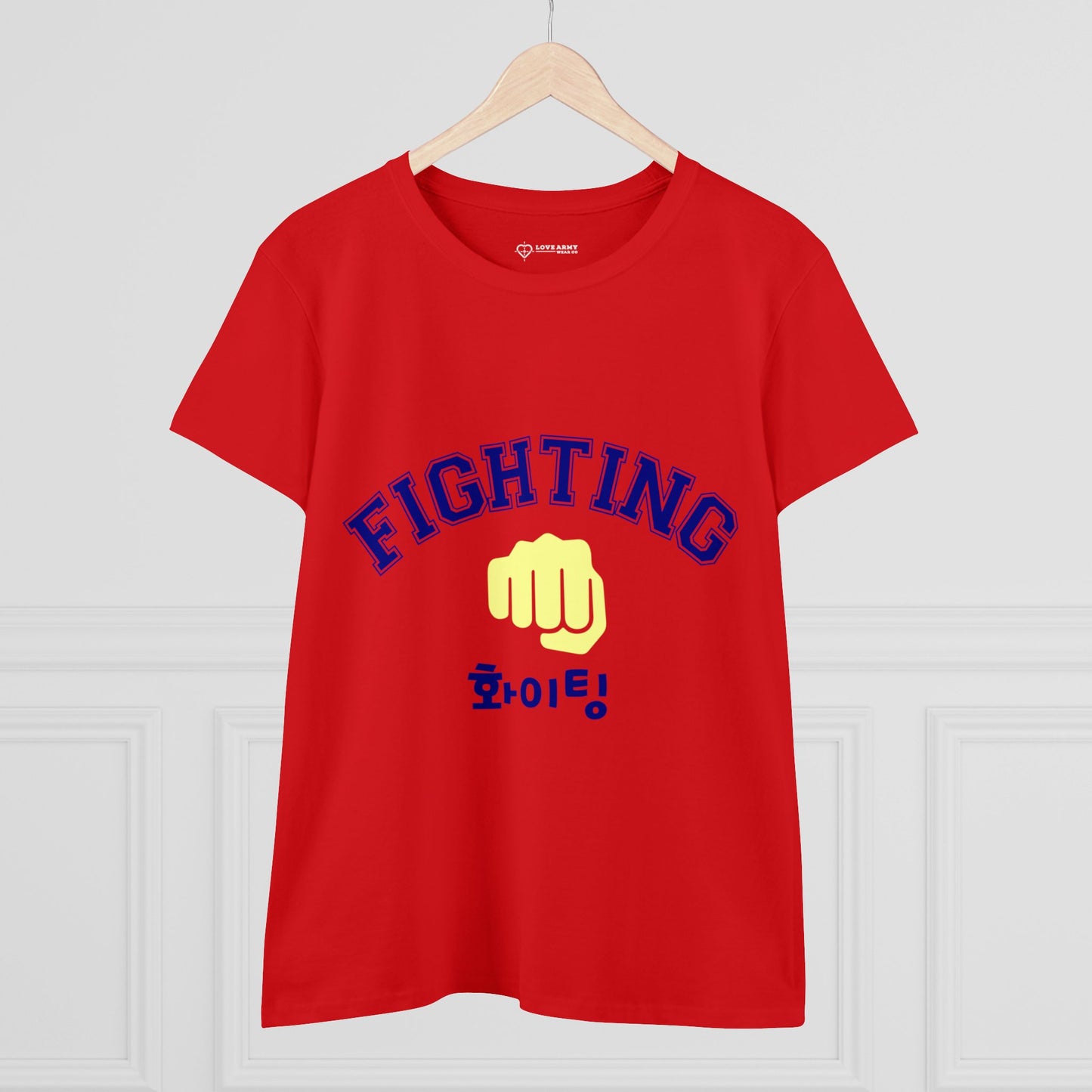 Fighting "Hwaiting" 👊 "화이팅" Tee - Red