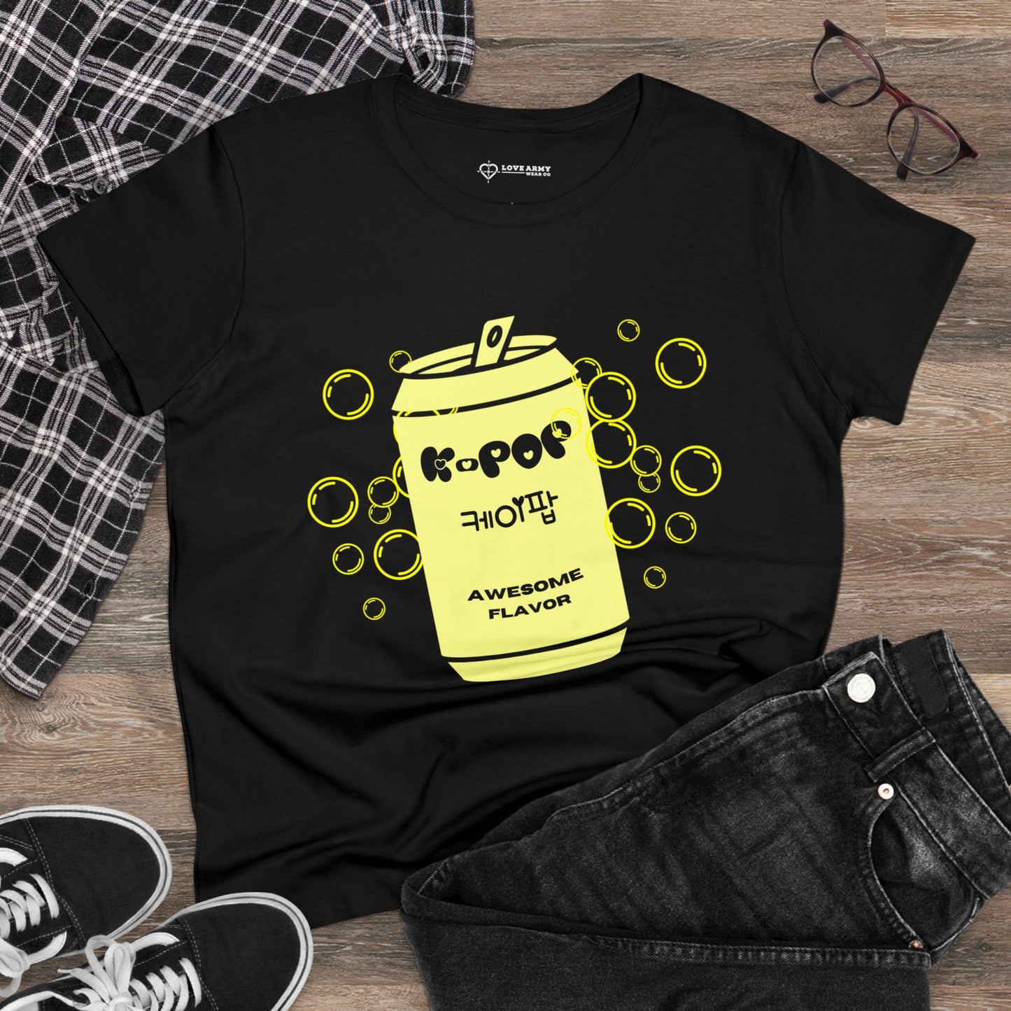 K-Pop "케이팝" Awesome Flavor Tee - Black