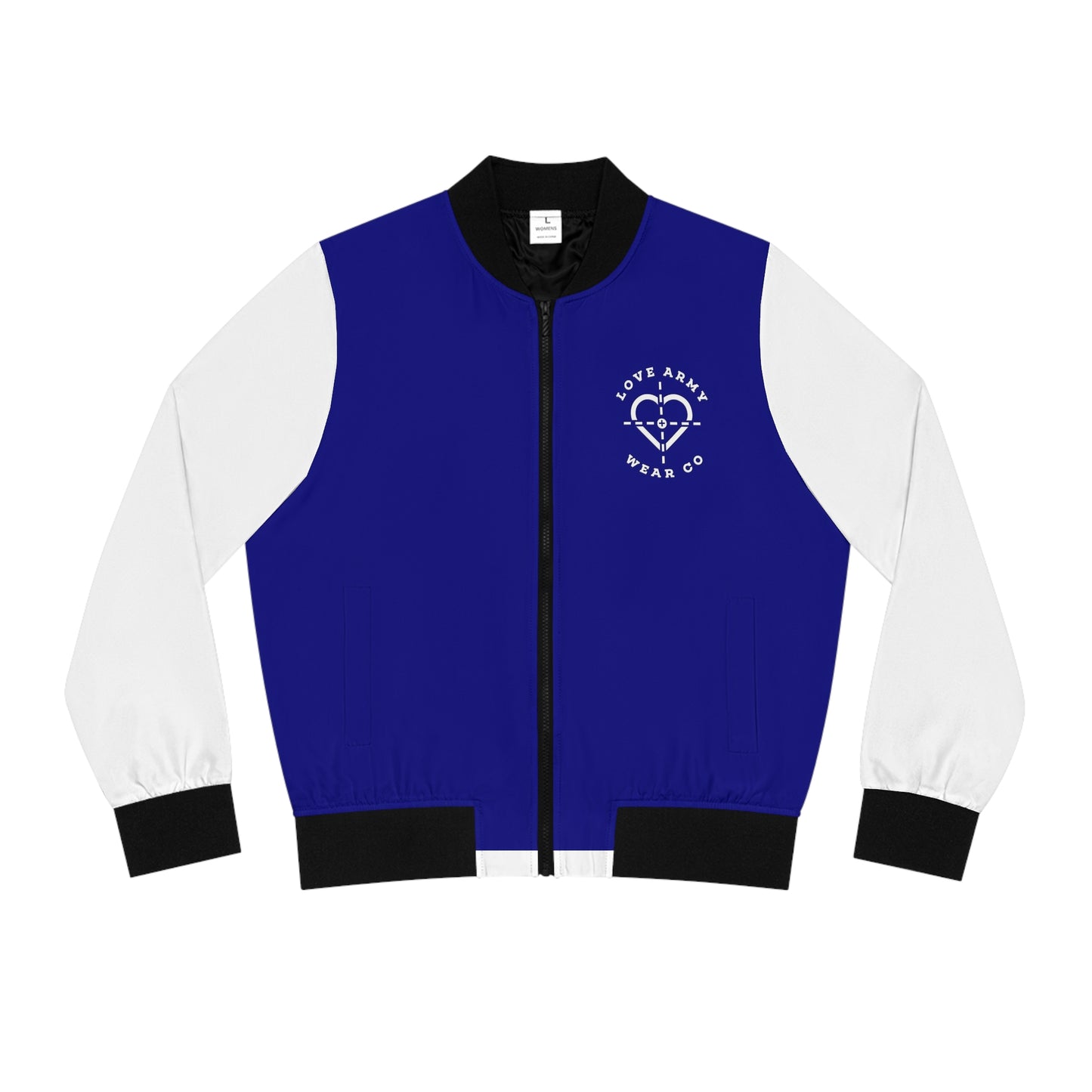 Varsity "Fighting" Bomber Jacket - Navy Blue