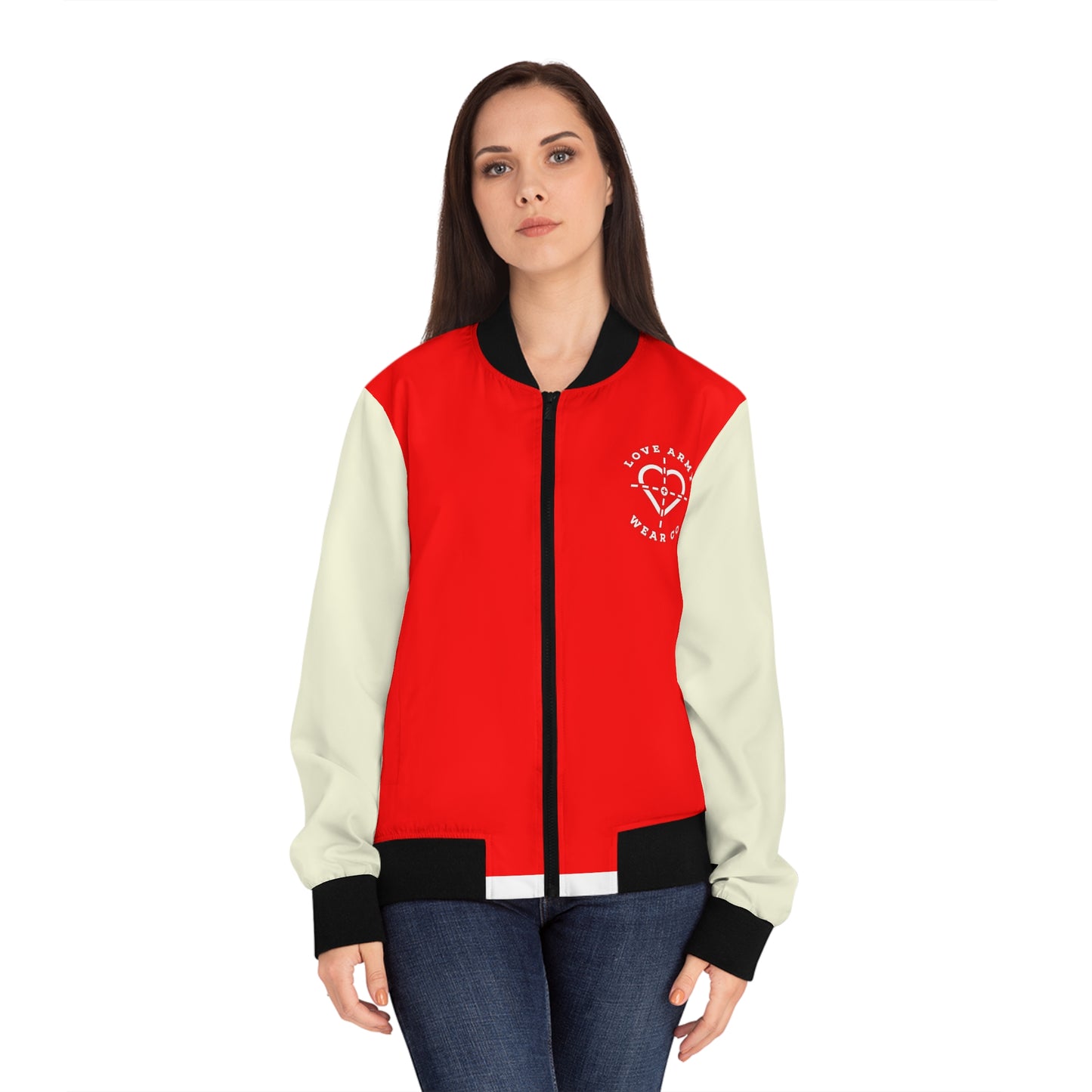 Varsity "Fighting" Bomber Jacket - Red