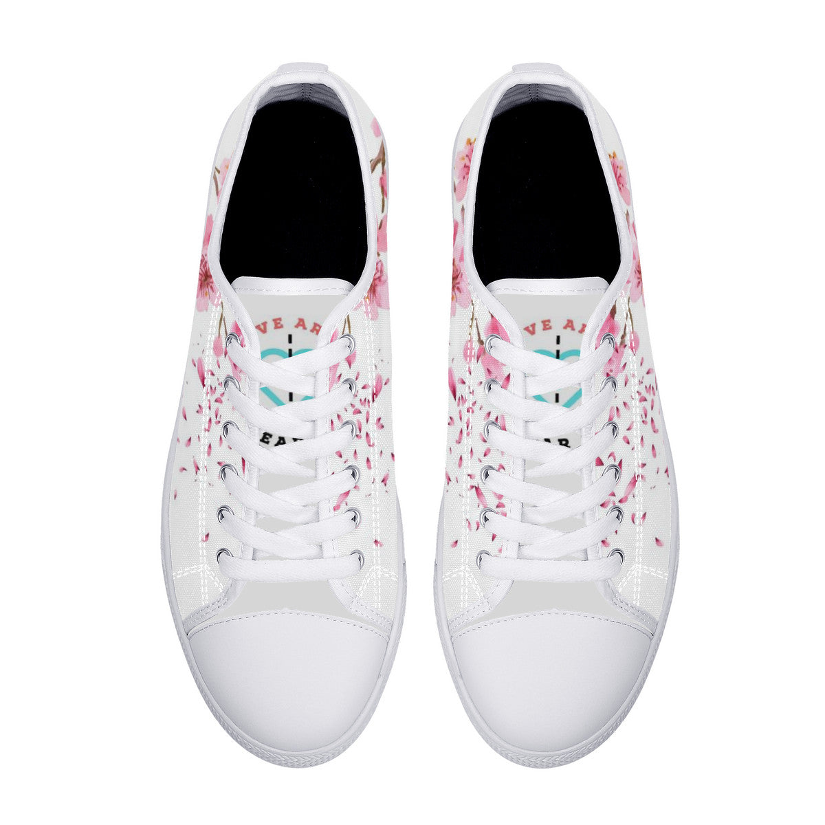 Cherry Blossom "벚꽃" Lo-Top Chucks - White