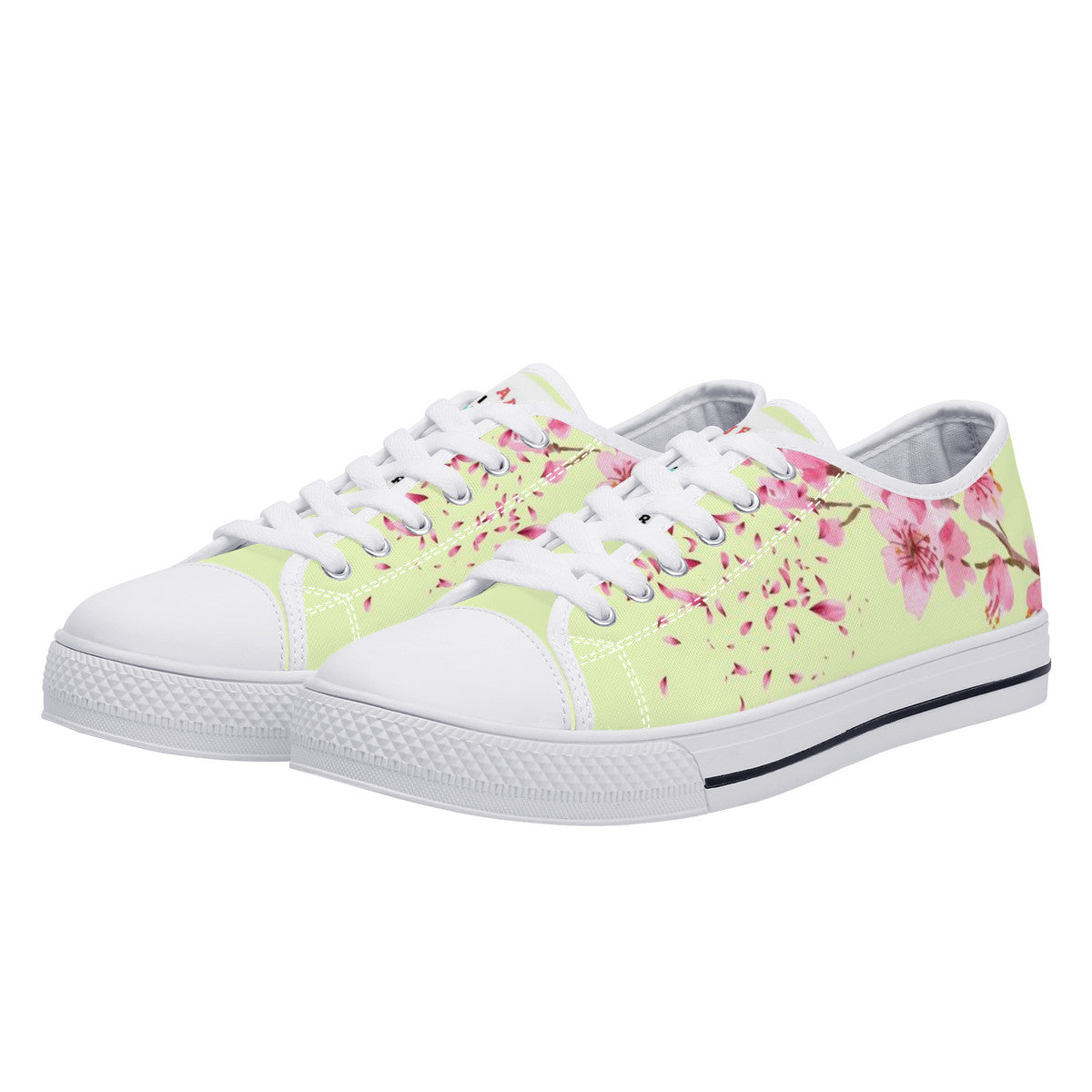 Cherry Blossom "벚꽃" Lo-Top Chucks - Baby Yellow