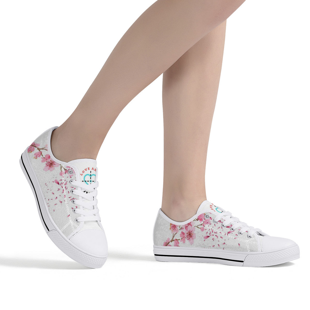 Cherry Blossom "벚꽃" Lo-Top Chucks - White