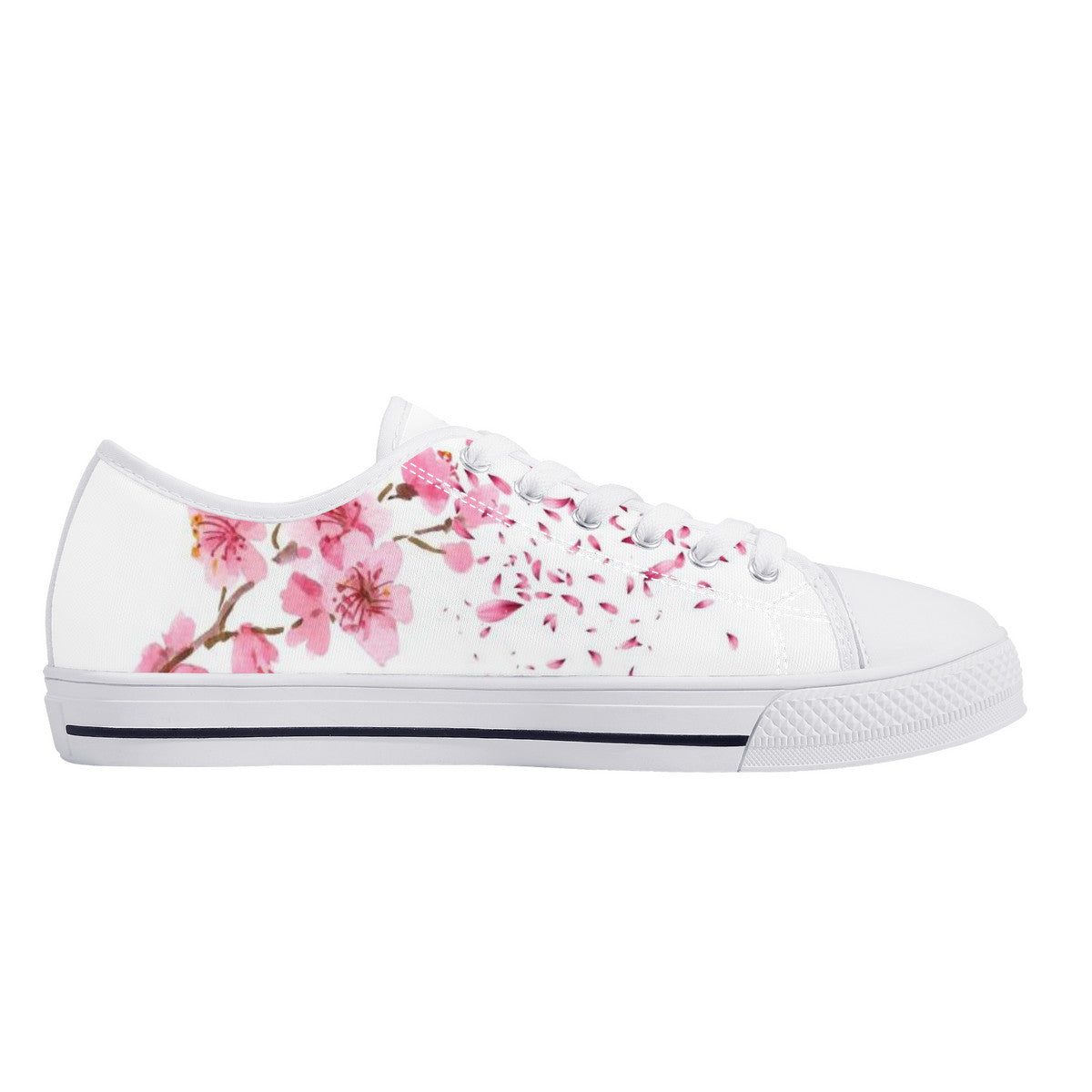 Cherry Blossom "벚꽃" Lo-Top Chucks - White