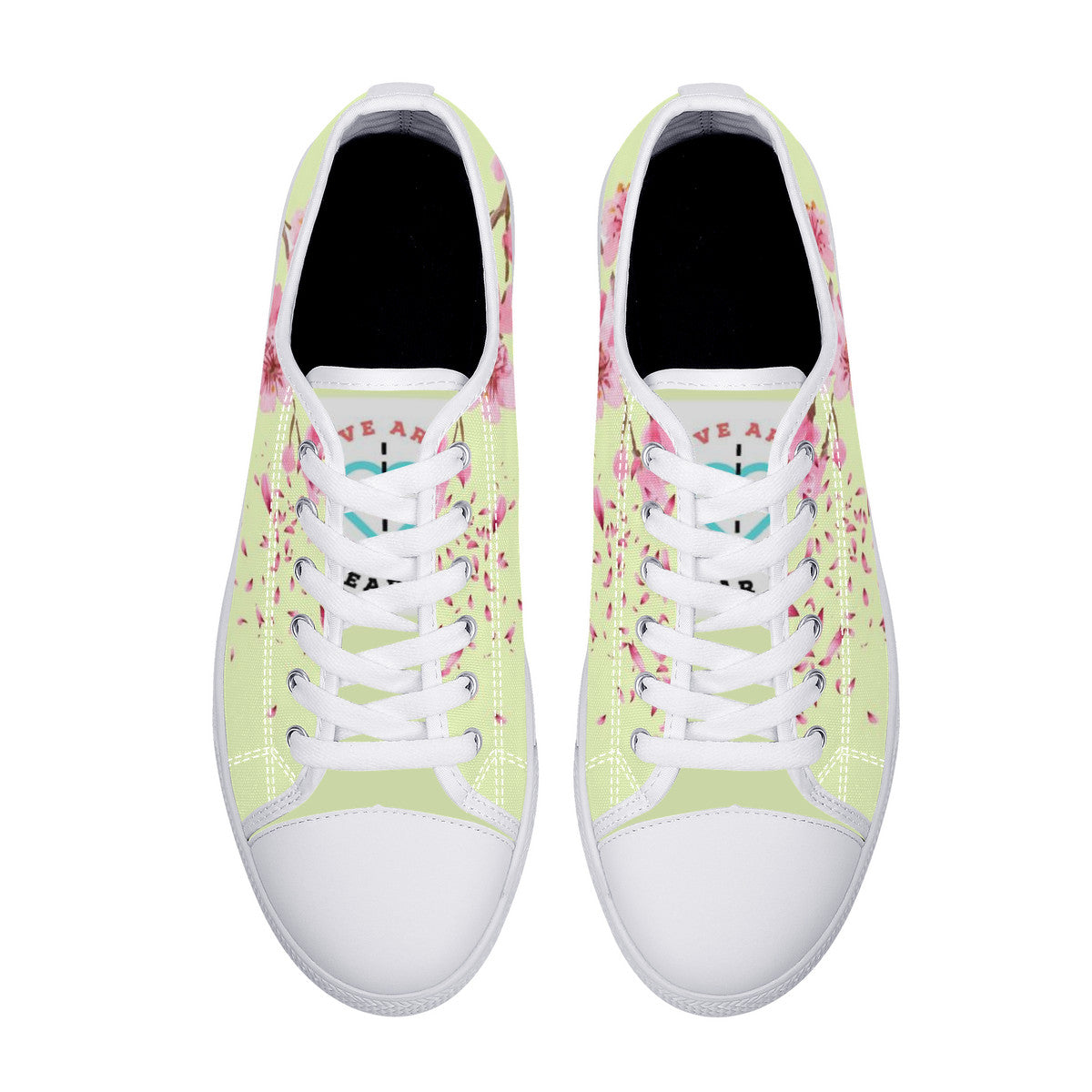 Cherry Blossom "벚꽃" Lo-Top Chucks - Baby Yellow