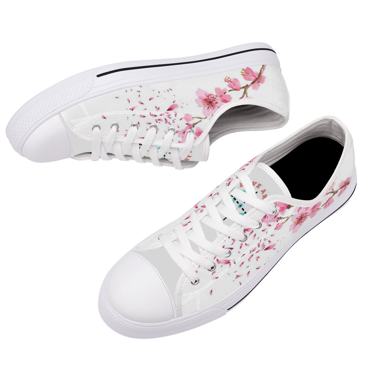 Cherry Blossom "벚꽃" Lo-Top Chucks - White