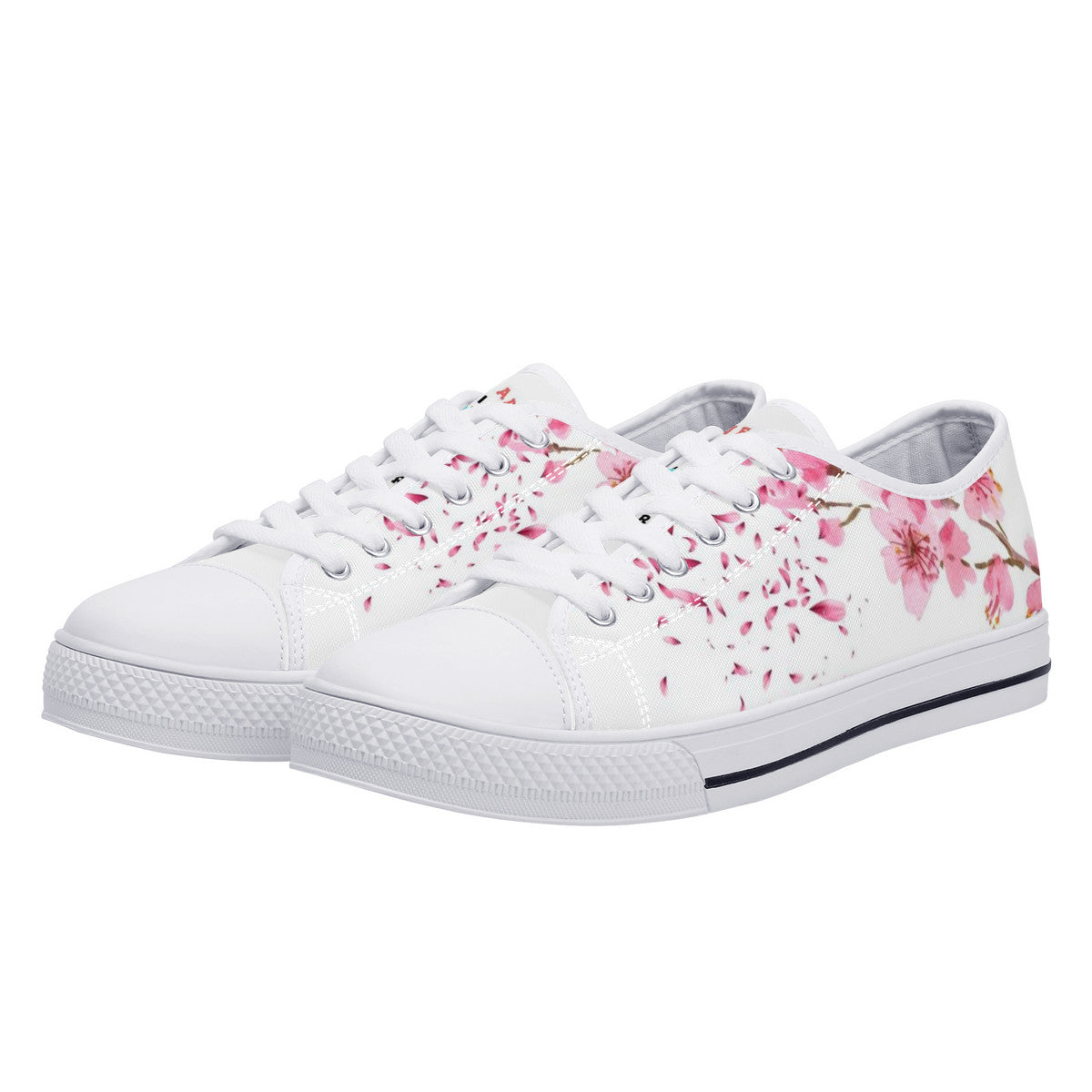 Cherry Blossom "벚꽃" Lo-Top Chucks - White