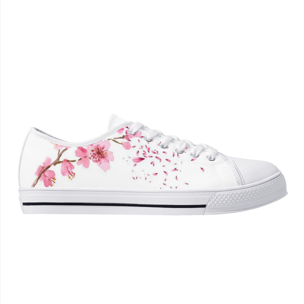 Cherry Blossom "벚꽃" Lo-Top Chucks - White