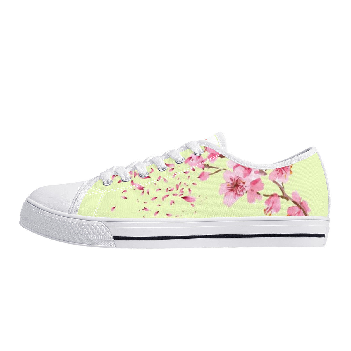 Cherry Blossom "벚꽃" Lo-Top Chucks - Baby Yellow